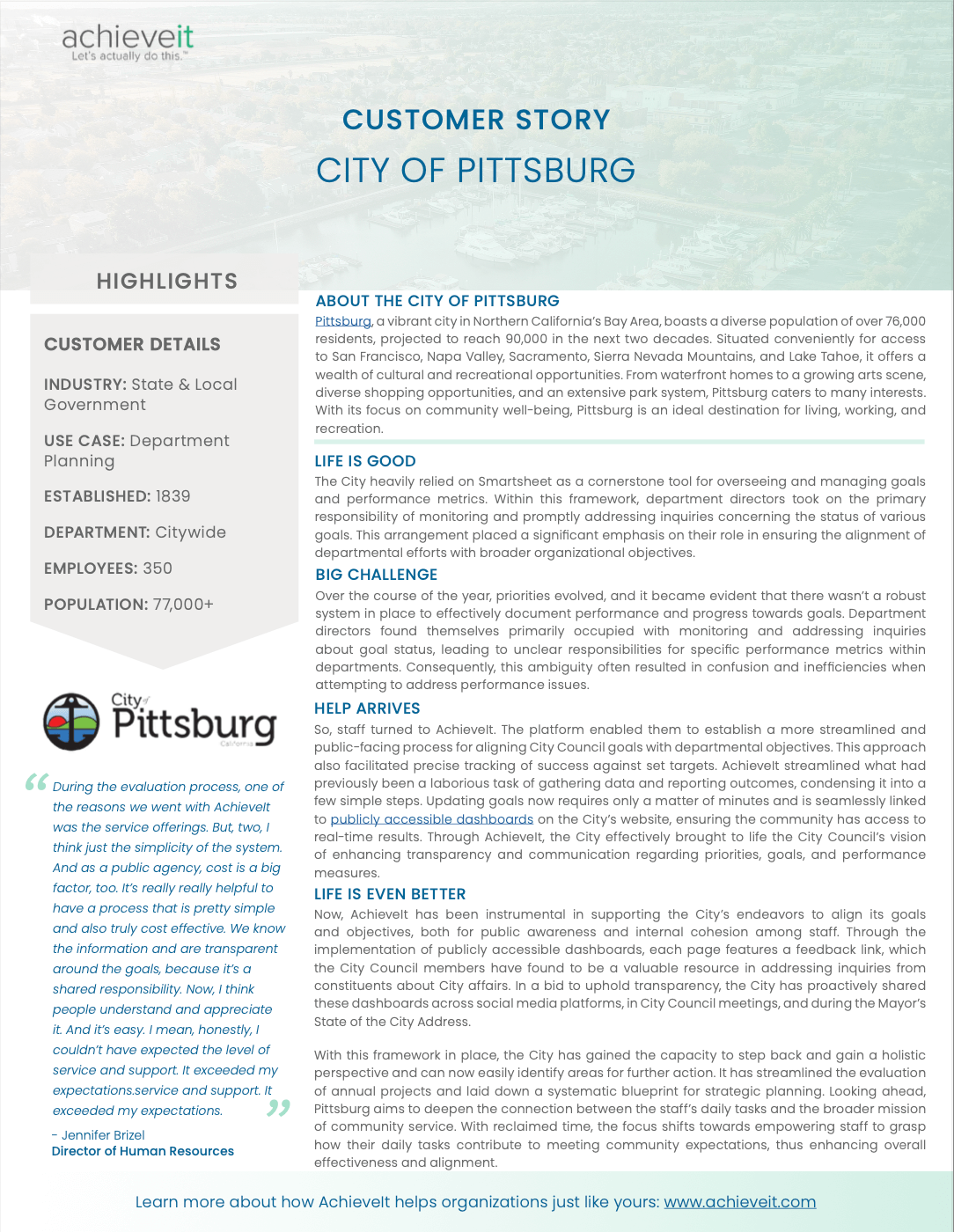 City of Pittsburg, CA Customer Story